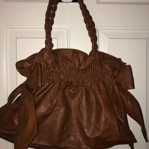 Cute brown bow purse